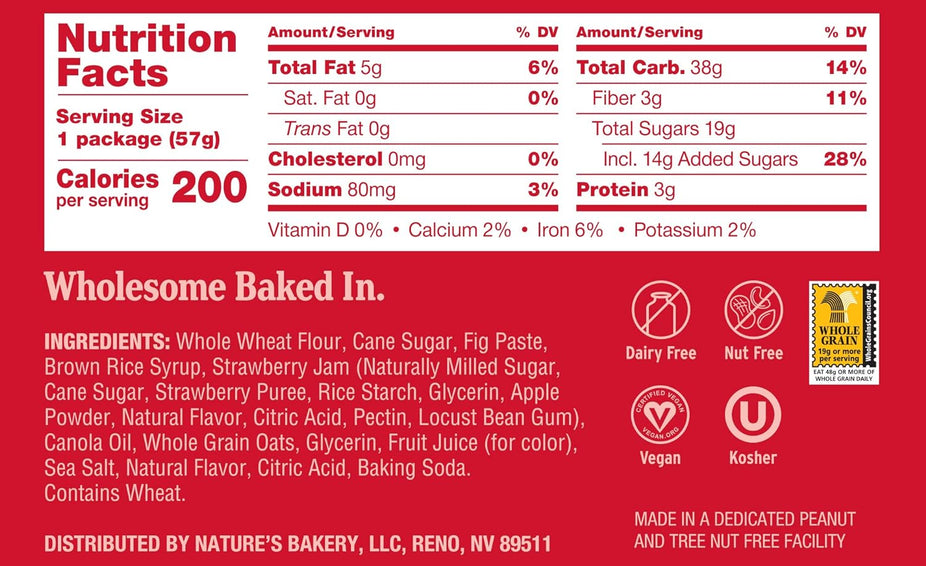 Strawberry Whole Wheat Fig Bar (12 CT)