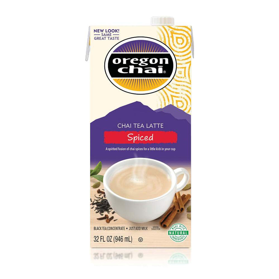 Oregon Chai Organic Spiced Tea Latte 1:1 Concentrate 32 Fl. Oz