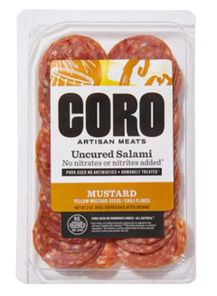 Uncured Mustard Salami Sliced