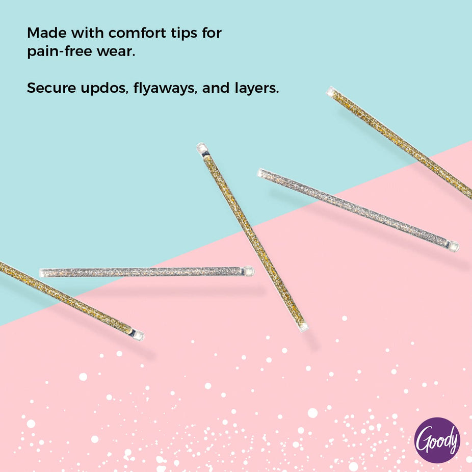 Holiday Ball Enameled Bobby Pins - Silver/Gold (5 CT)