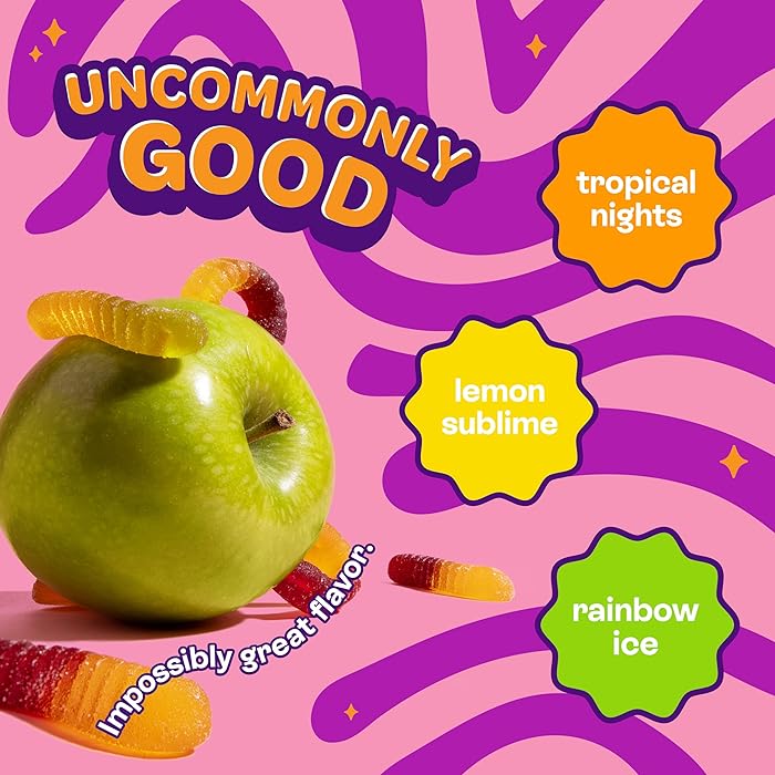 Zero Sugar Sour Gummy Worms (8 Pack)