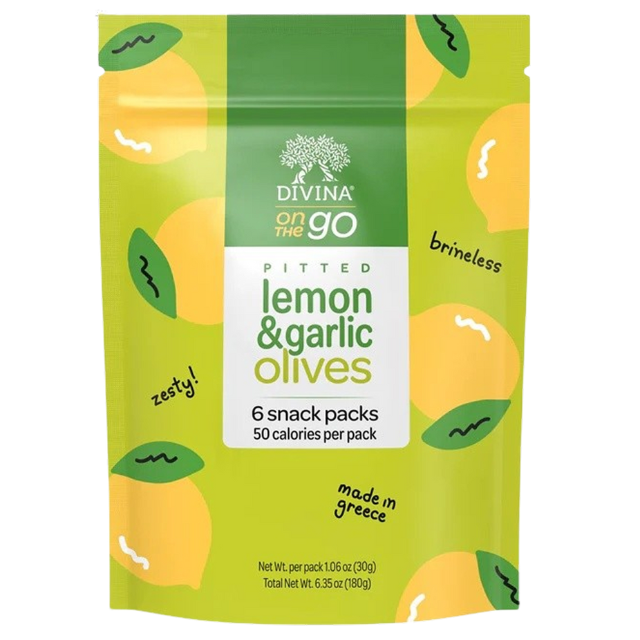 Lemon & Garlic Pitted Olives (6 CT)