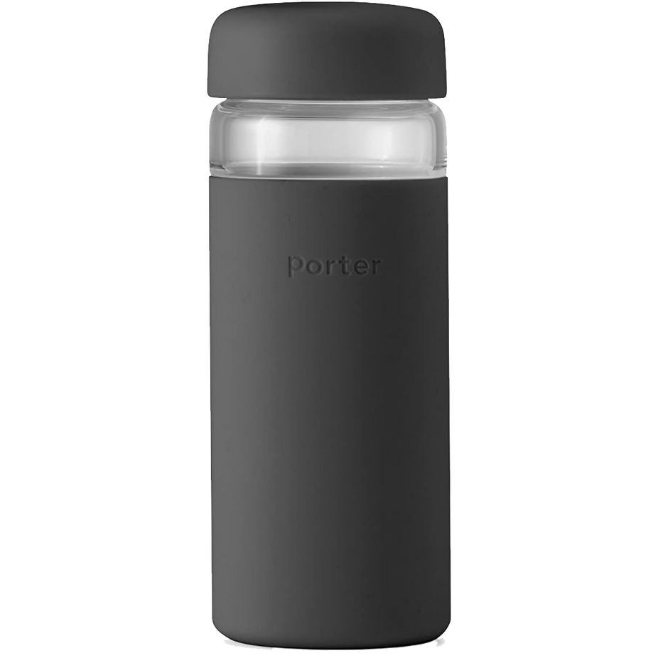 16oz Glass Wide Mouth Water Bottle - Charcoal