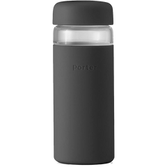 16oz Glass Wide Mouth Water Bottle - Charcoal