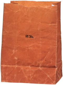 Waxed Cotton Grocery Bag Brown