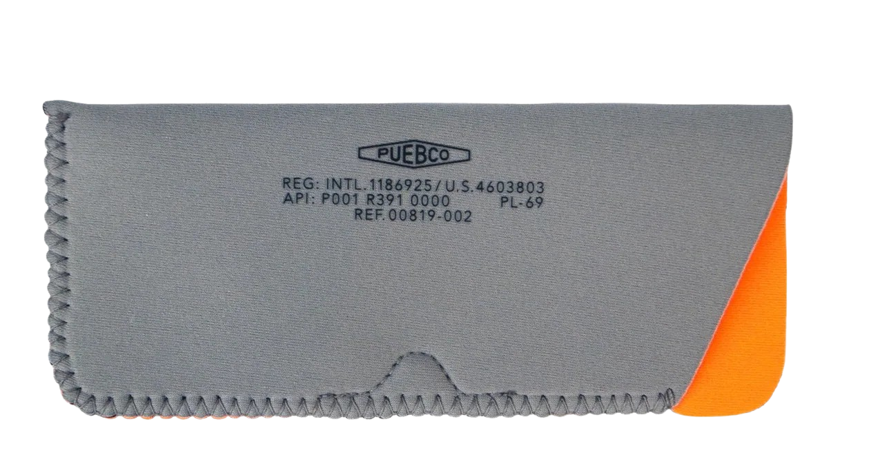 Glasses Sleeve - Light Gray x Orange