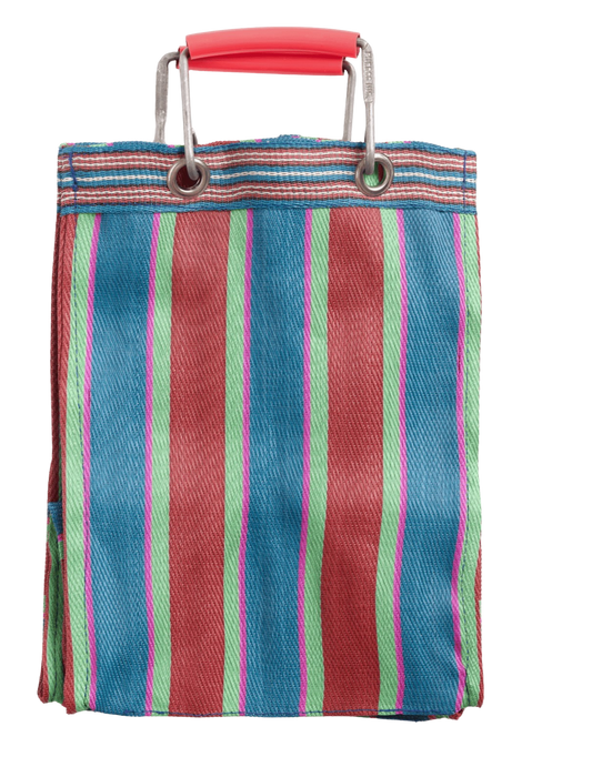 Stripe Tote Bag Rectangle D30 - Red x Blue