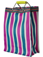 Stripe Tote Bag Rectangle D30 - Green x Pink