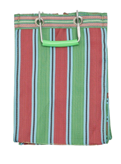 Stripe Tote Bag Rectangle D30 - Green x Red