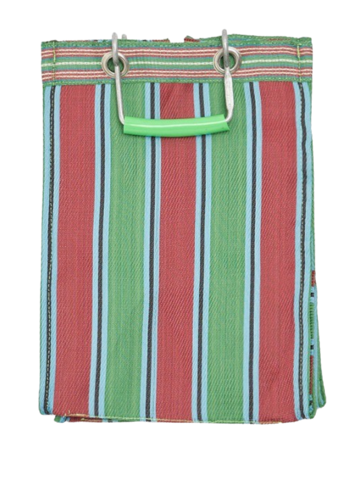 Stripe Tote Bag Rectangle D30 - Green x Red