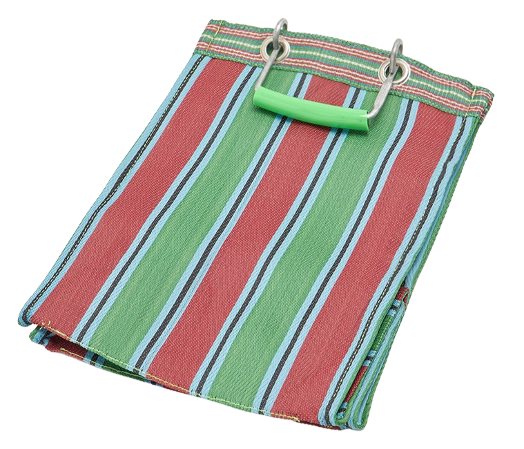 Stripe Tote Bag Rectangle D30 - Green x Red