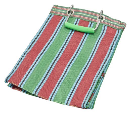 Stripe Tote Bag Rectangle D30 - Green x Red