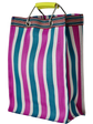 Stripe Tote Bag Rectangle D15 - Green x Pink