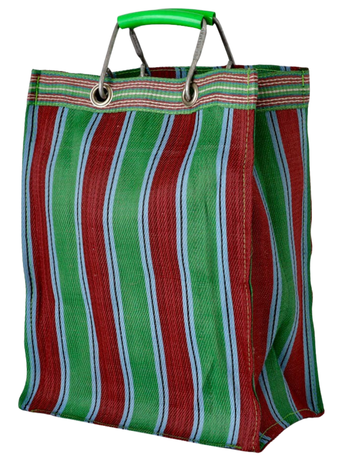 Stripe Tote Bag Rectangle D15 - Green x Red