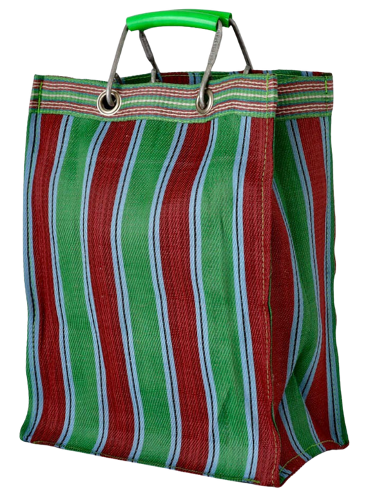 Stripe Tote Bag Rectangle D15 - Green x Red