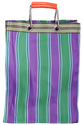 Stripe Tote Bag Rectangle D15 - Green x Purple