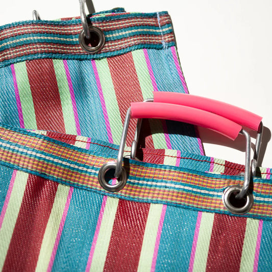 Stripe Tote Bag Wide - Red x Blue