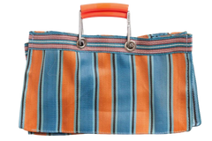 Stripe Tote Bag Wide - Orange x Blue