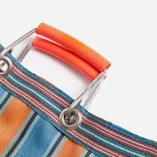 Stripe Tote Bag Wide - Orange x Blue