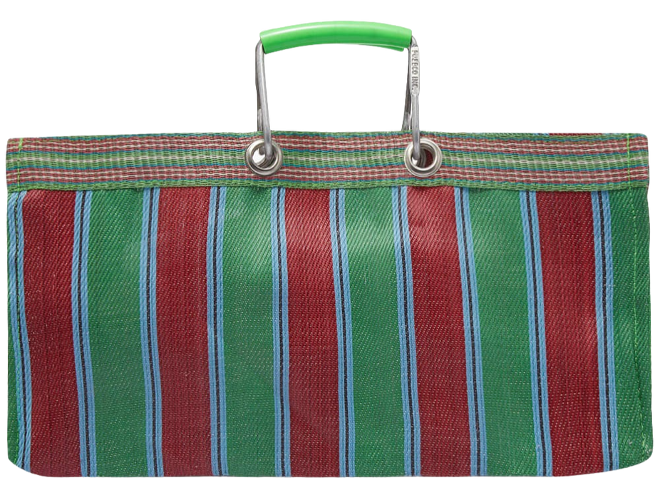 Stripe Tote Bag Wide - Green x Red