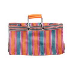 Stripe Tote Bag Wide - Orange x Pink