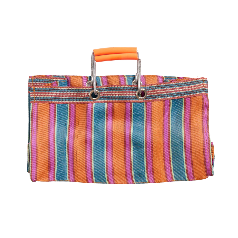 Stripe Tote Bag Wide - Orange x Pink