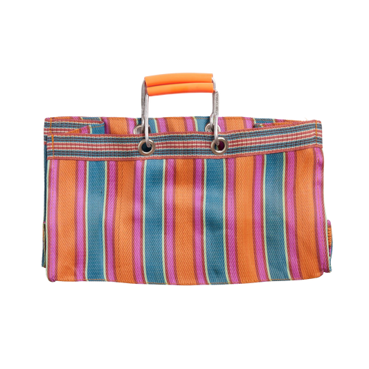 Stripe Tote Bag Wide - Orange x Pink