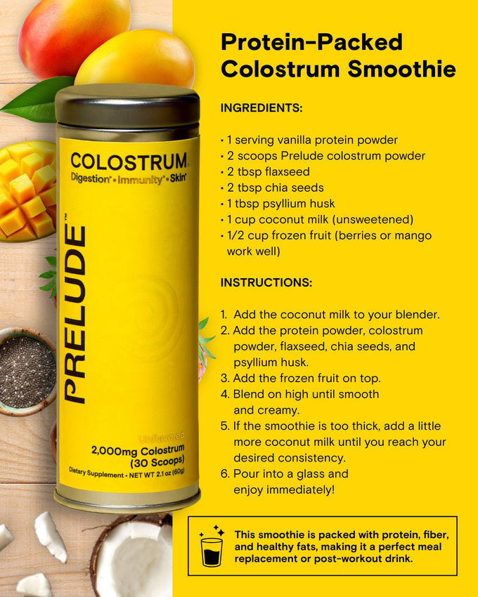 Colostrum Powder for Gut Health, Immunity & Overall (30 Scoops)