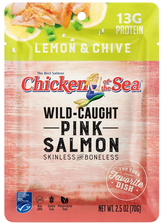 Lemon & Chive Wild Caught Pink Salmon (12 Pack)