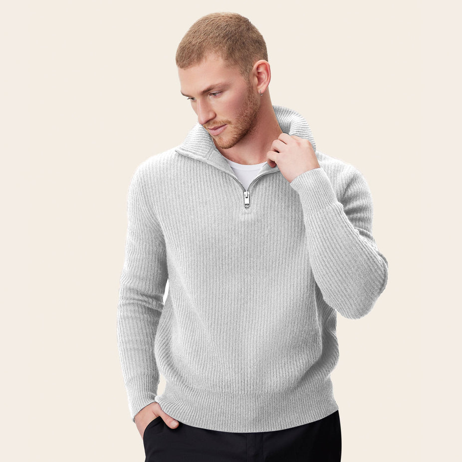 Shane Cashmere Quarter Zip Pullover