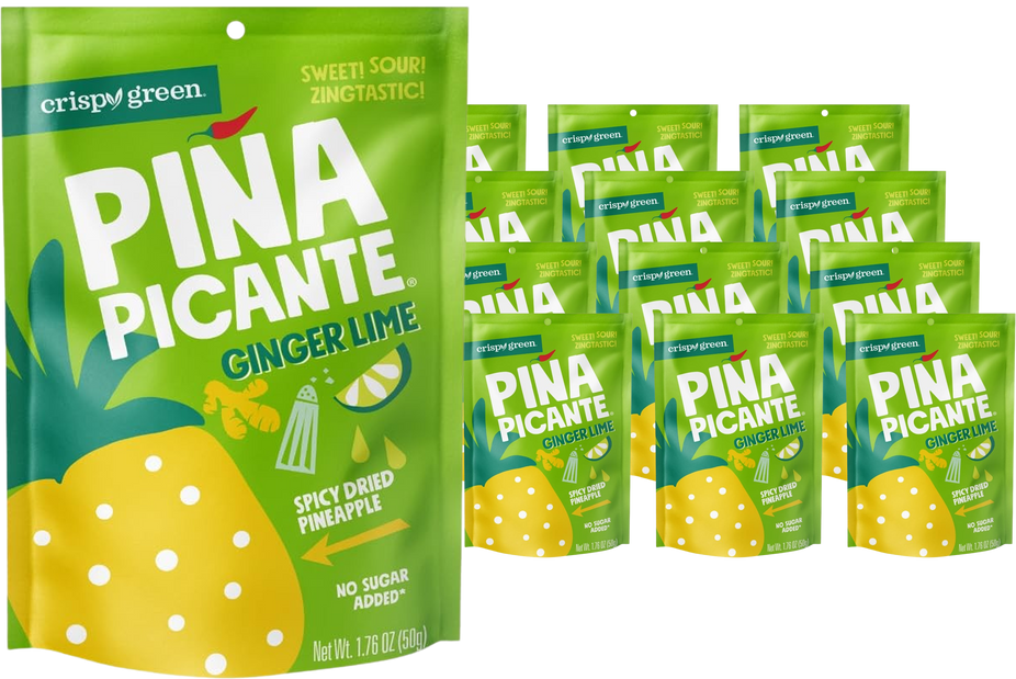 Dried Pineapple with Lime Ginger Pina Picante (12 Pack)
