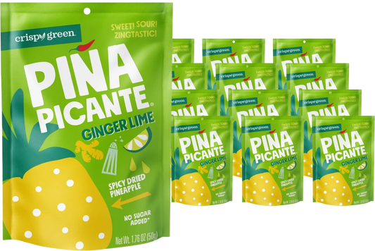 Dried Pineapple with Lime Ginger Pina Picante (12 Pack)