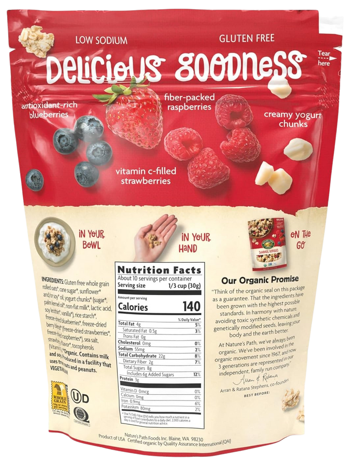 Organic Granola Gluten Free Summer Berries