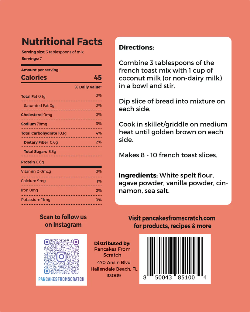 Plant-based French Toast Mix