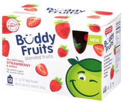 Strawberry and Apple Blended Fruit Pouch (12 Pack)