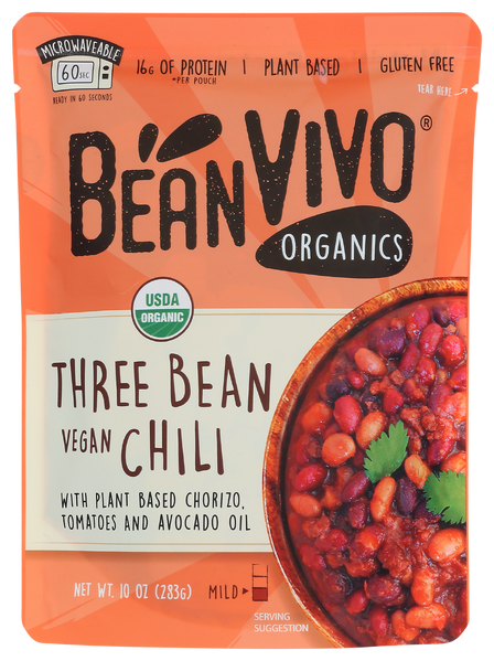 CHILI THREE BEAN VEGN ORG - Front - No Plunge - Unit