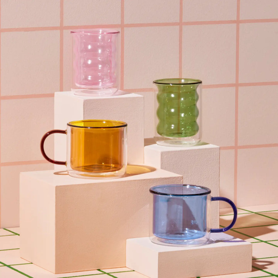 Double Wall Groovy Cup (Pink)