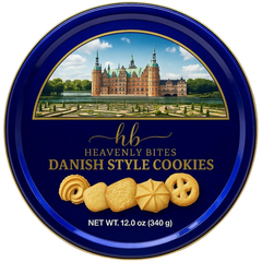 Danish Style Butter Cookies In Metal Tin