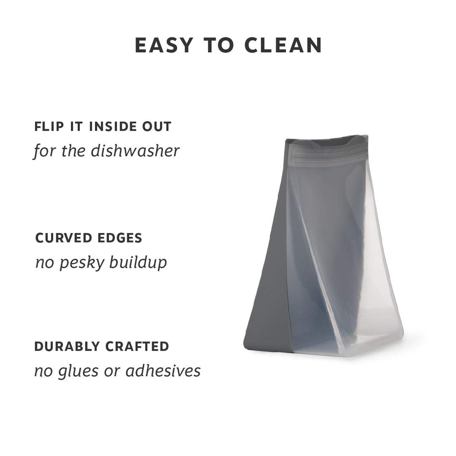 Silicone Bag Stand Up - Charcoal 36 oz