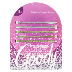 Holiday Ball Enameled Bobby Pins - Silver/Gold (5 CT)