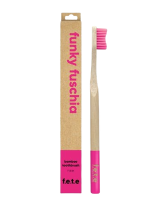 Fuschia Firm Bamboo Toothbrush