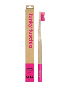 Fuschia Firm Bamboo Toothbrush