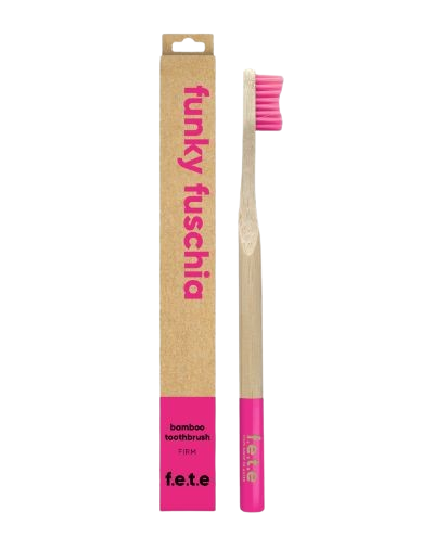 Fuschia Firm Bamboo Toothbrush