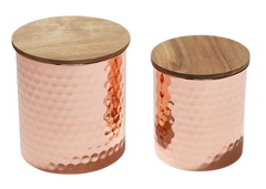 Large Copper Canisters (Set of 2)
