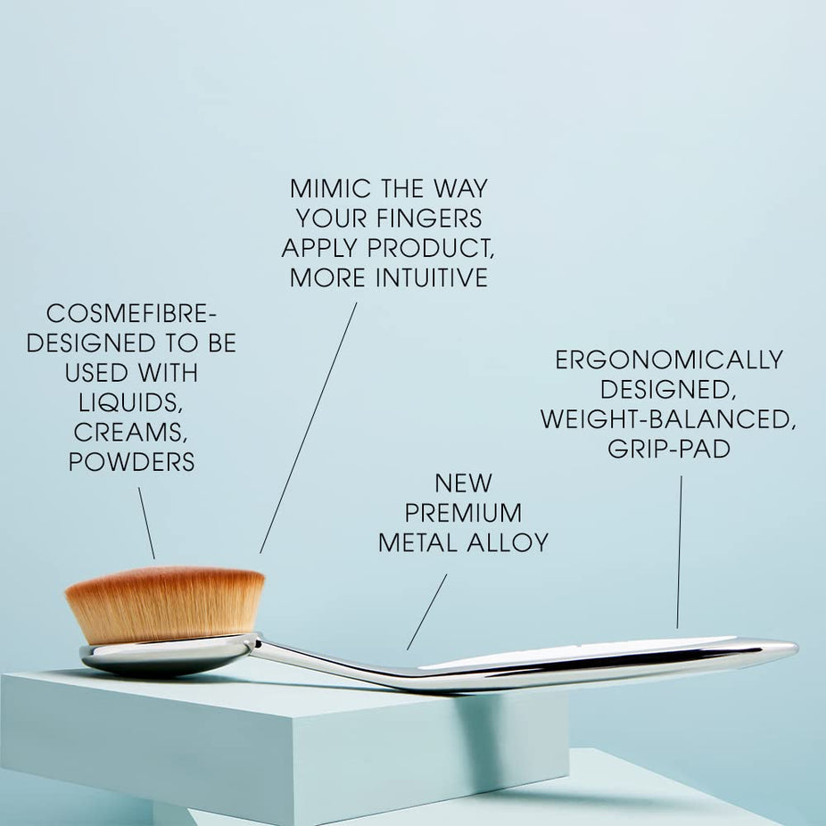 Elite Oval 7 Makeup Brush - Mirror Finish