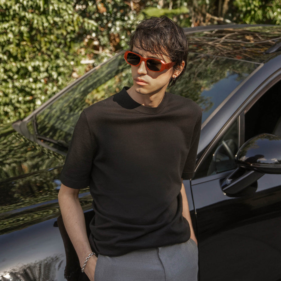 Gabriele Rectangle Italian Acetate Sunglasses