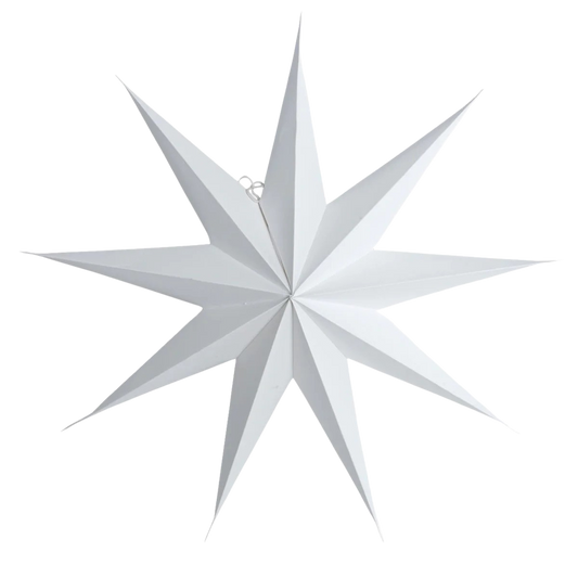 Star 9 Point White (17.72 in)