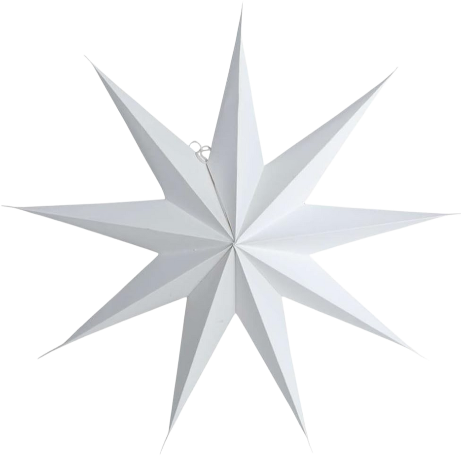 Star 9 Point White (34.25 in)
