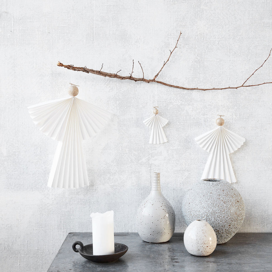 Ornaments Angels White (13.78 in) (12 Pack)