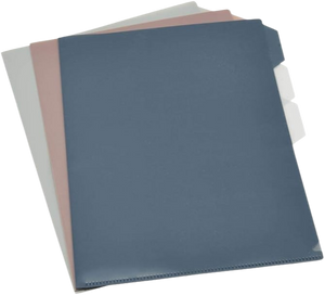 Document File Folders 8.3 in X 11.7 in (3 CT) Grey, Rose and Blue